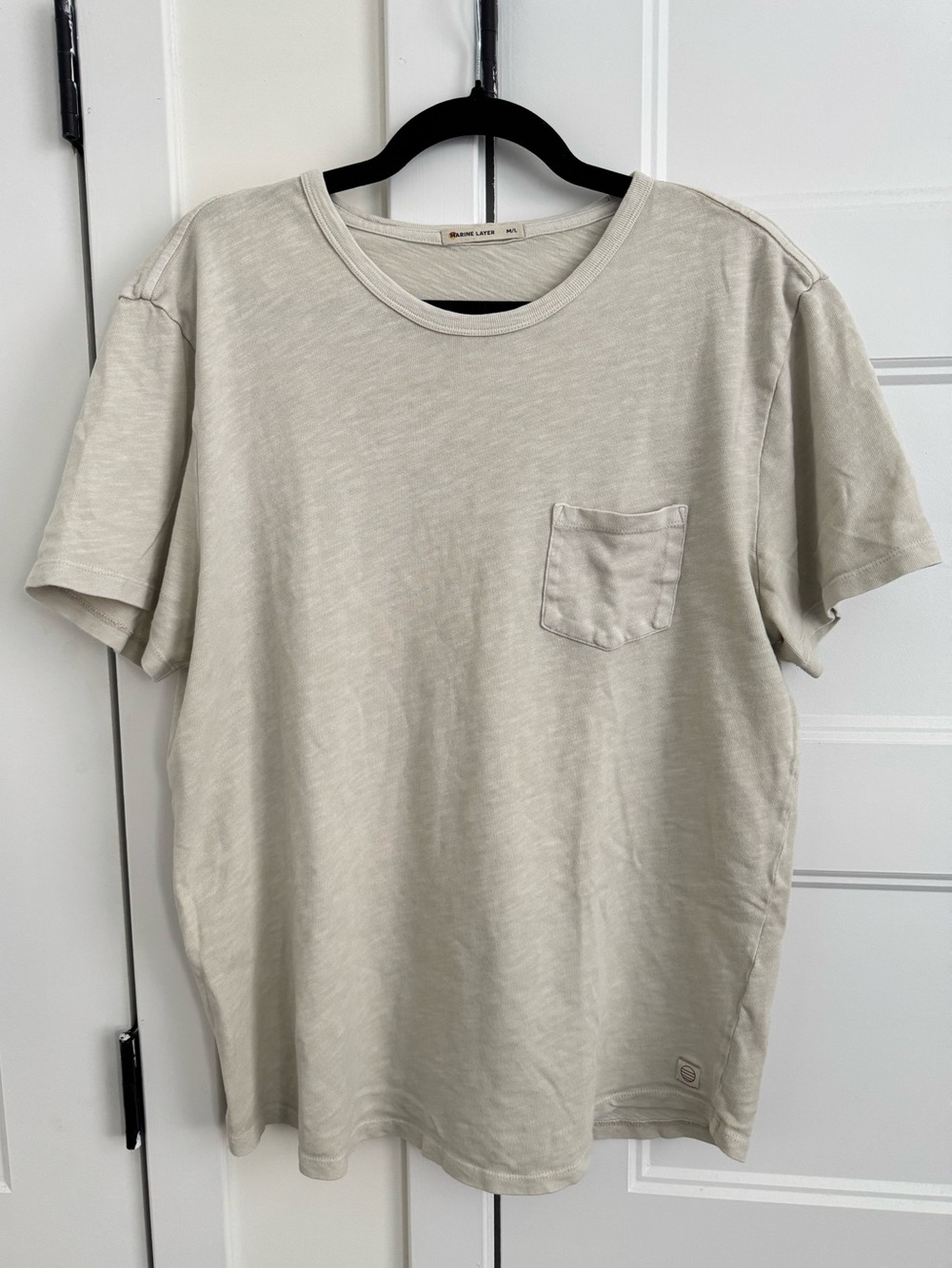 Marine Layer Vintage Heavy Slub Men’s Pocket Tee in Oatmeal / Taupe